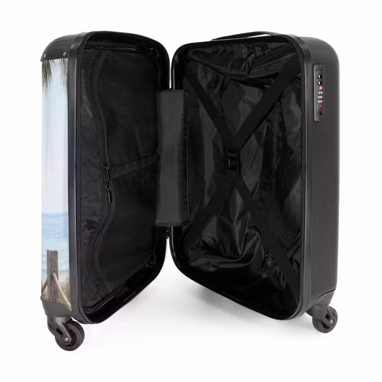 Palmbomen - Pad - Horizon NBS - Handbagage koffer - Volwassenen Unisex middel -binnenkant