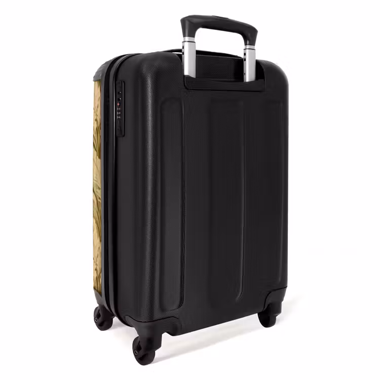 Palmbladeren - Klassiek - Groen NBS - Handbagage koffer - Volwassenen Unisex middel -achterkant