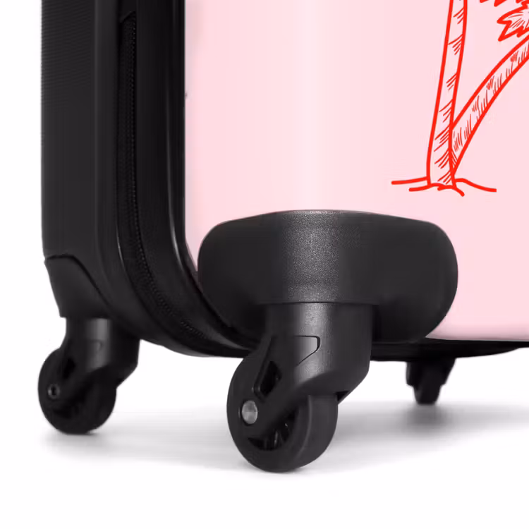Koffer - Palmenblüten – Rosa – Rot - Palmvomen - Roze - Rood NBS - Handbagage koffer - Vrouwen middel