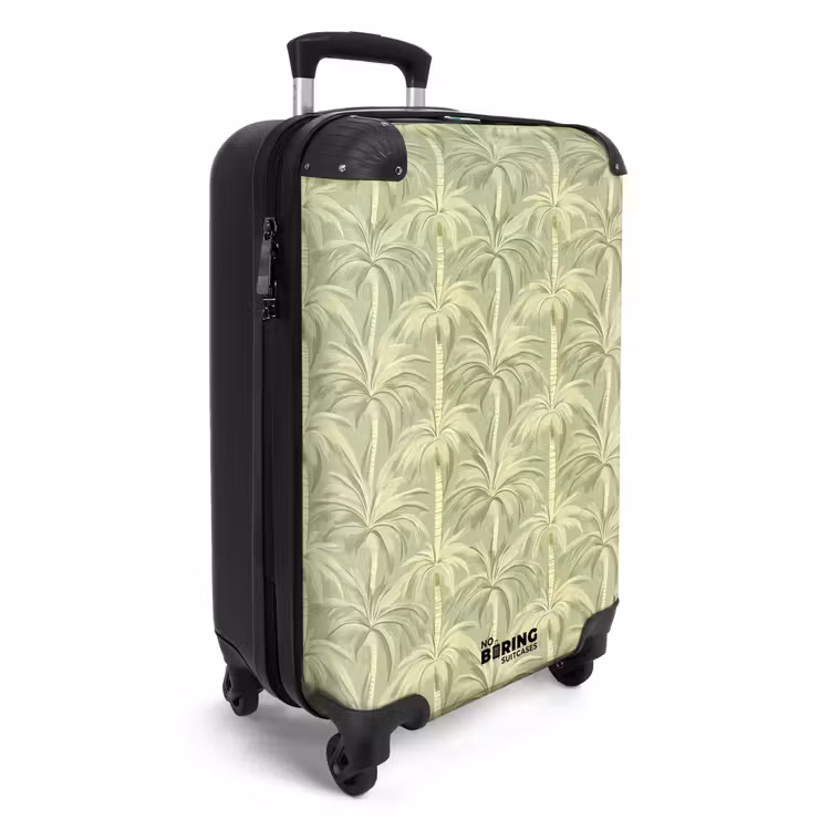 Palmwoud - Tropisch - Groen NBS - Handbagage koffer - Volwassenen Unisex middel -productfoto_3d