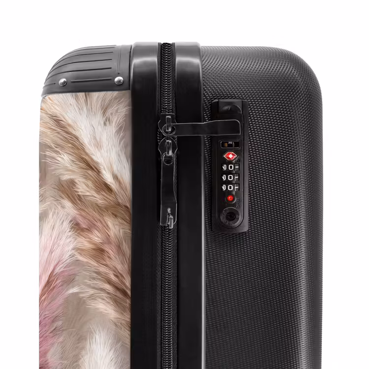 Pampasgras - Pluizig - Kleurrijk NBS - Handbagage koffer - Volwassenen Unisex middel -slot