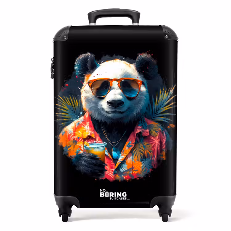 Panda als tropische straatkunst NBS - Handbagage koffer - Unisex middel -productfoto_3d
