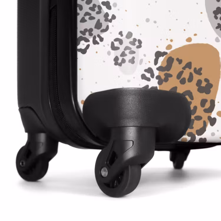 Dieren print panter met vlekken NBS - Handbagage koffer - Kinderen Unisex middel -wiel