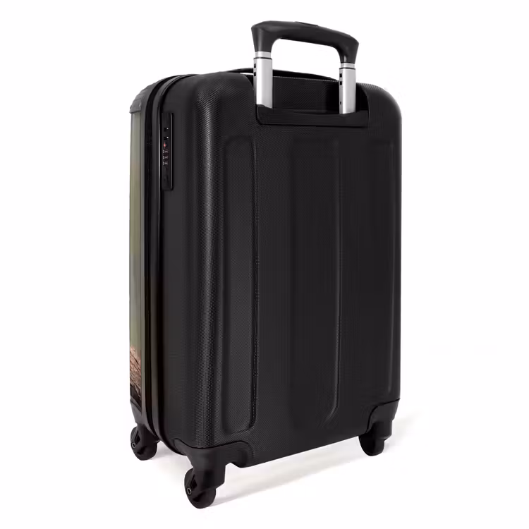 Koffer - Papagei – Ast – Natur – Bunt - Papagaai - Tak - Natuur - Kleurrijk NBS - Handbagage koffer - Volwassenen Unisex middel