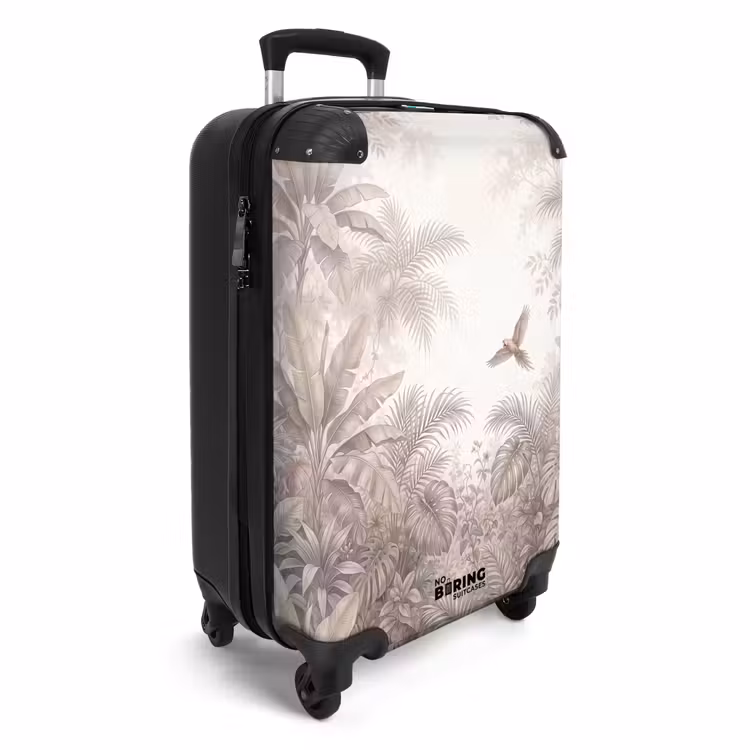 Koffer - Papagei – Dschungel – Tropisch - Papagaai - Jungle - Tropisch NBS - Handbagage koffer - Volwassenen Unisex middel