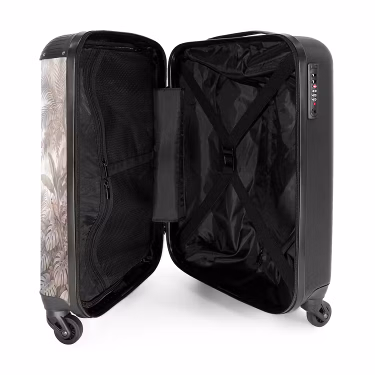 Koffer - Papagei – Dschungel – Tropisch - Papagaai - Jungle - Tropisch NBS - Handbagage koffer - Volwassenen Unisex middel