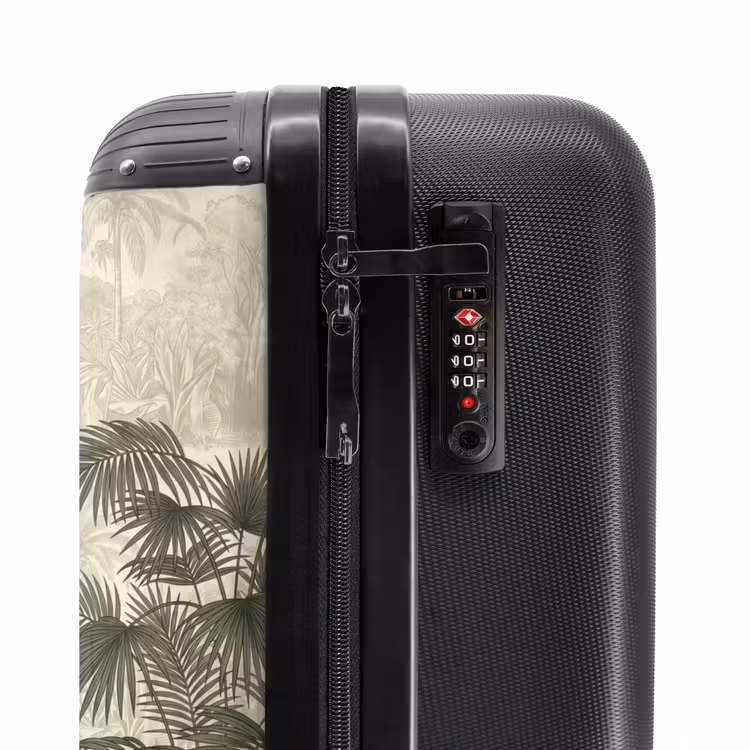 Koffer - Papageien – Dschungel – Tropisch – Grün - Papagaaien - Jungle - Tropisch - Green NBS - Handbagage koffer - Vrouwen middel