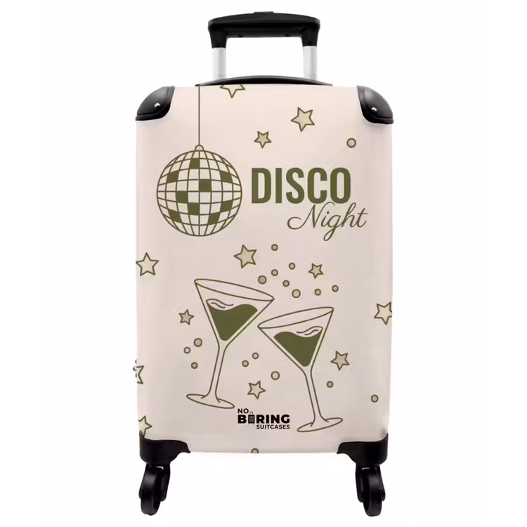 Koffer - Party – Disco – Getränke – Illustration – Grün - Feest - Disco - Drank - Illustratie - Groen NBS - Handbagage koffer - Vrouwen middel