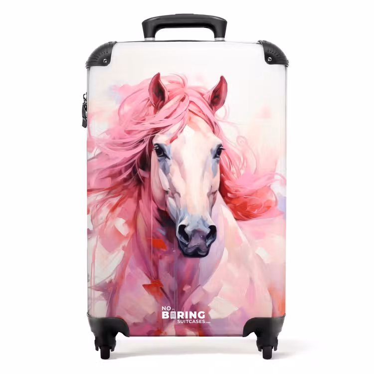 Pastel Praalpaard NBS - Handbagage koffer - Unisex middel -productfoto_recht