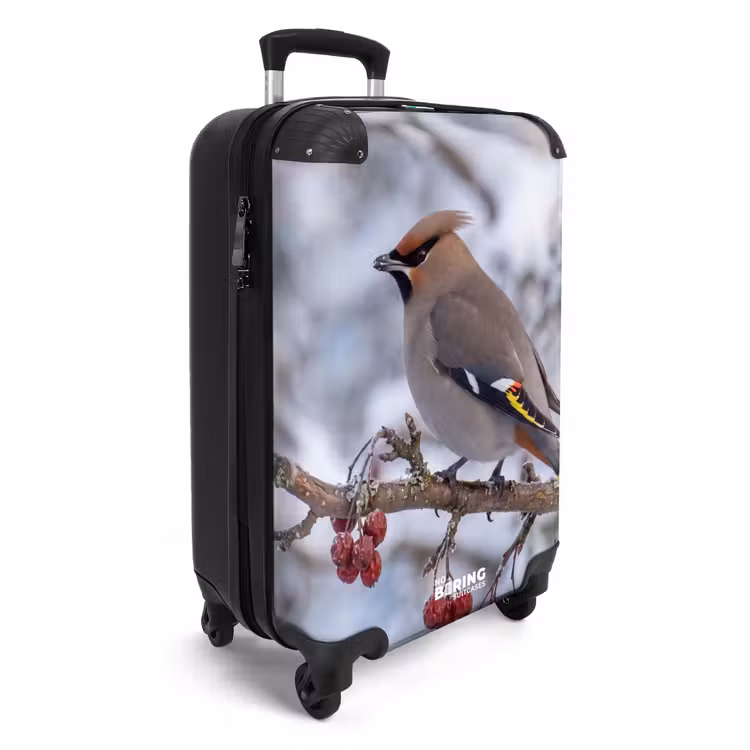 Koffer - Pestvogel – Beeren – Winter – Natur - Pestvogel - Bessen - Winter - Natuur NBS - Handbagage koffer - Volwassenen Unisex middel