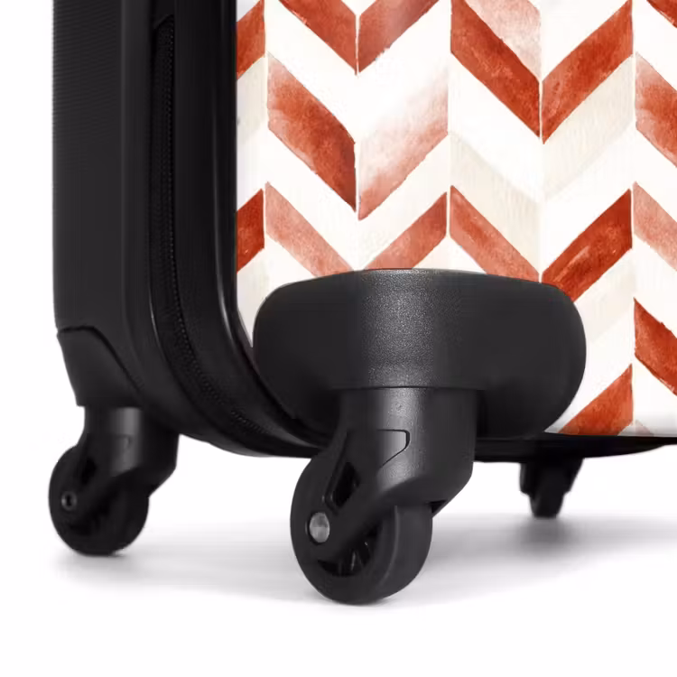 Pijlen patroon rood NBS - Handbagage koffer - Volwassenen Unisex middel -wiel