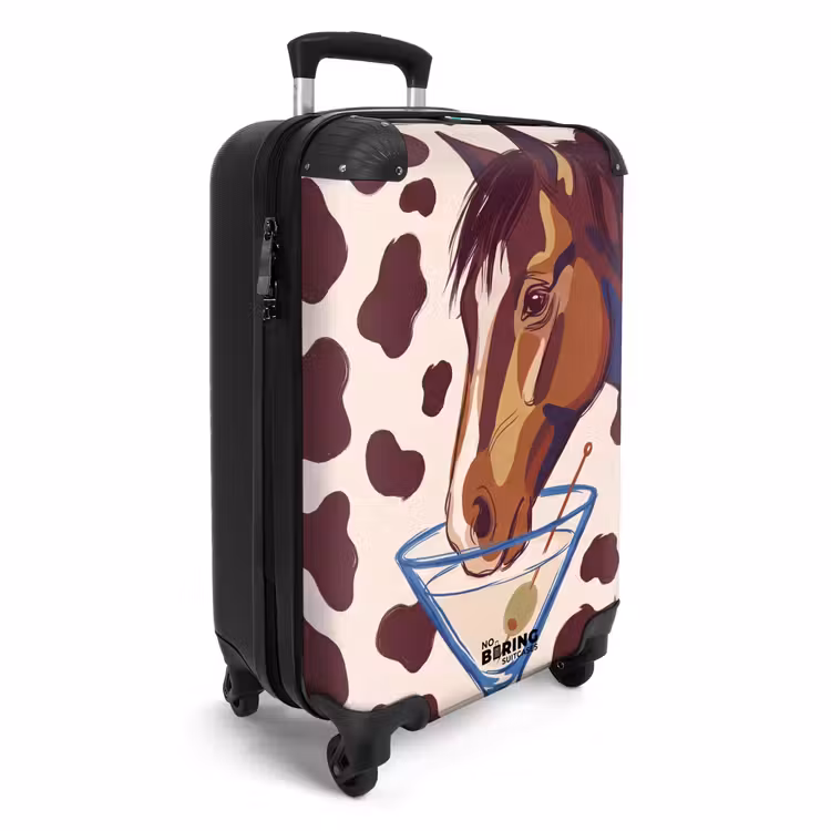 Koffer - Pferd – Martini – Tiere – Abstrakt – Braun - Paard - Martini - Dieren - Abstract - Bruin NBS - Handbagage koffer - Vrouwen middel