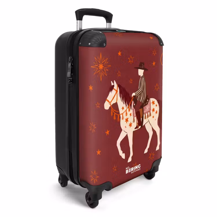 Koffer - Pferd – Reiter – Sterne – Nacht – Illustration - Paard - Ruiter - Sterren - Nacht - Illustratie NBS - Handbagage koffer - Vrouwen middel
