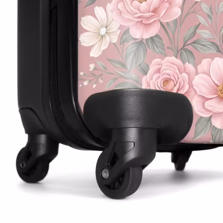 Koffer - Pfingstrosen – Fingerhut – Rosa - Pioenrozen - Vingerhoedskruid - Pink NBS - Handbagage koffer - Vrouwen middel