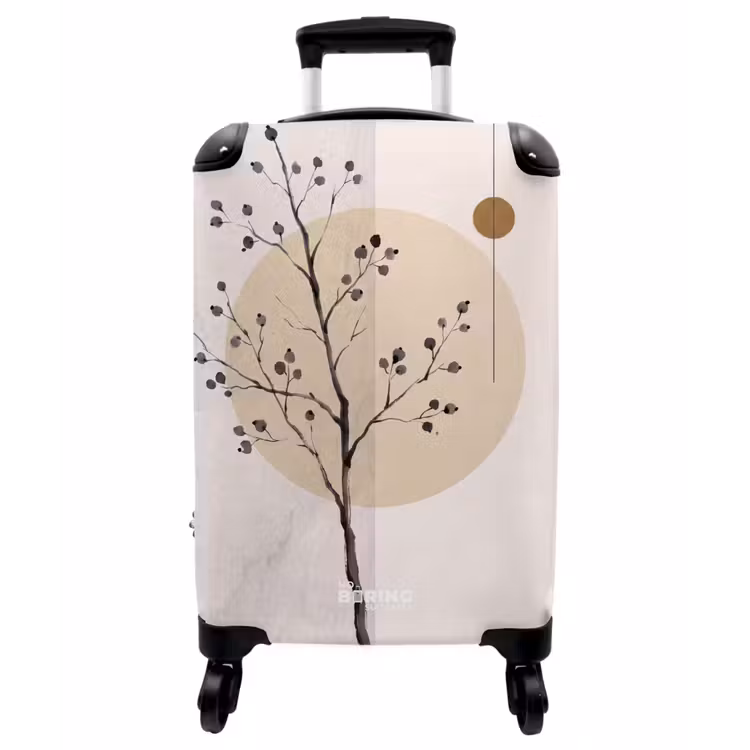 Koffer - Pflanze – Abstrakt – Beige - Plant - Abstract - Beige NBS - Handbagage koffer - Vrouwen middel
