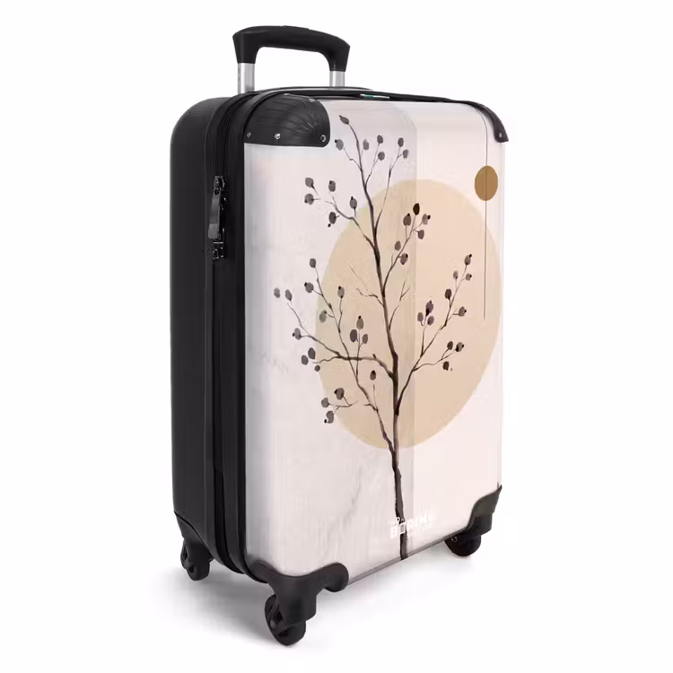 Koffer - Pflanze – Abstrakt – Beige - Plant - Abstract - Beige NBS - Handbagage koffer - Vrouwen middel