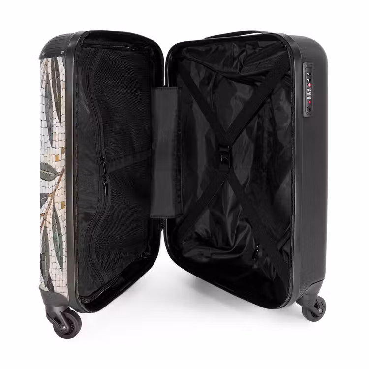 Koffer - Pflanze – Blatt – Mosaik – Grün - Plant - Blad - Mozaïek - Groen NBS - Handbagage koffer - Volwassenen Unisex middel