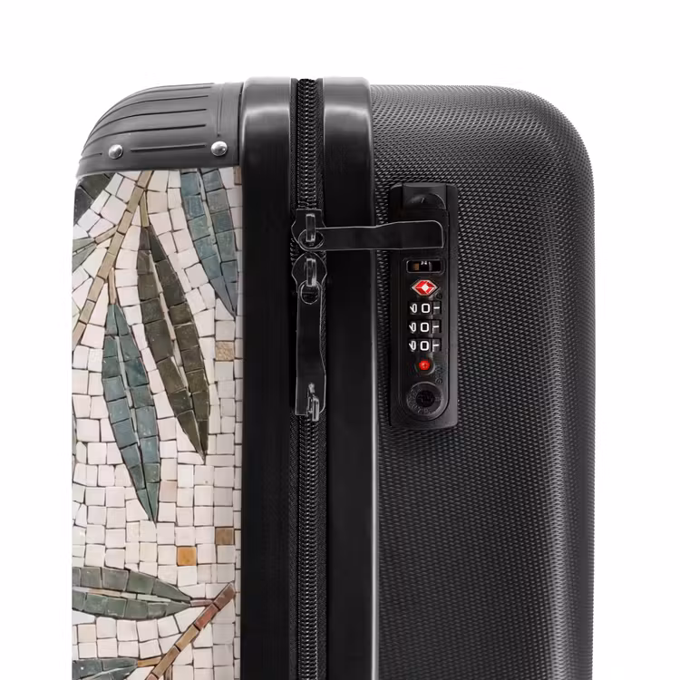 Koffer - Pflanze – Blatt – Mosaik – Grün - Plant - Blad - Mozaïek - Groen NBS - Handbagage koffer - Volwassenen Unisex middel