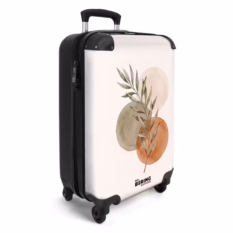 Koffer - Pflanze – Kreise – Abstrakt - Plant - Cirkels - Abstract NBS - Handbagage koffer - Vrouwen middel