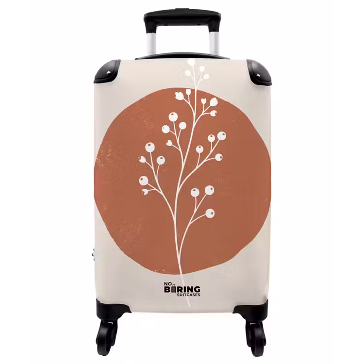 Koffer - Pflanze – Zweig – Abstrakt – Modern – Weiß - Plant - Tak - Abstract - Modern - Wit NBS - Handbagage koffer - Vrouwen middel