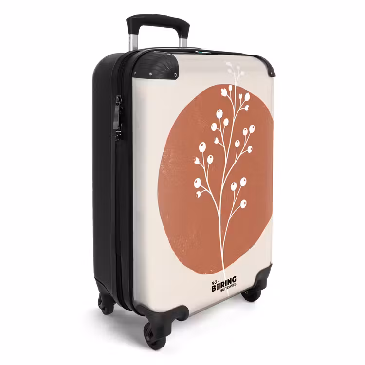 Koffer - Pflanze – Zweig – Abstrakt – Modern – Weiß - Plant - Tak - Abstract - Modern - Wit NBS - Handbagage koffer - Vrouwen middel