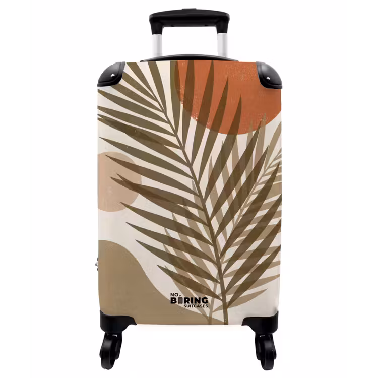 Koffer - Pflanzen – Blätter – Abstrakt – Modern – Beige - Planten - Bladeren - Abstract - Modern - Beige NBS - Handbagage koffer - Vrouwen middel