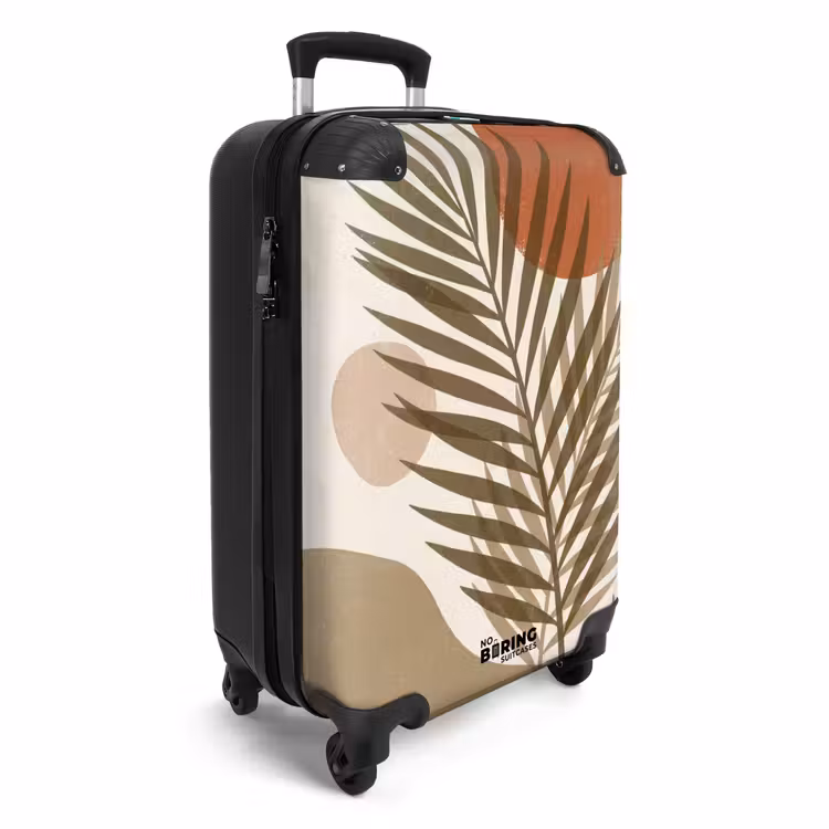 Koffer - Pflanzen – Blätter – Abstrakt – Modern – Beige - Planten - Bladeren - Abstract - Modern - Beige NBS - Handbagage koffer - Vrouwen middel
