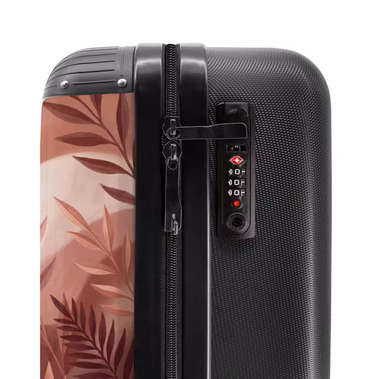 Koffer - Pflanzen – Blätter – Botanisch – Modern – Braun - Planten - Bladeren - Botanisch - Modern - Bruin NBS - Handbagage koffer - Vrouwen middel