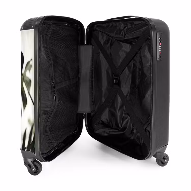 Koffer - Pflanzen – Blätter – Natur – Minimalistisch – Grün - Planten - Bladeren - Natuur - Minimalistisch - Groen NBS - Handbagage koffer - Volwassenen Unisex middel