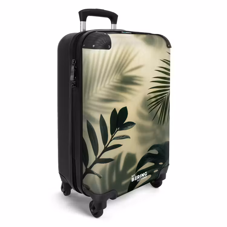 Koffer - Pflanzen – Blätter – Schatten – Grün – Modern - Planten - Bladeren - Schaduwen - Groen - Modern NBS - Handbagage koffer - Volwassenen Unisex middel