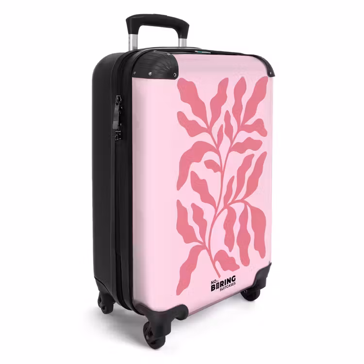 Koffer - Pflanzen – Organisch – Abstrakt – Modern – Rosa - Planten - Organisch - Abstract - Modern - Roze NBS - Handbagage koffer - Vrouwen middel