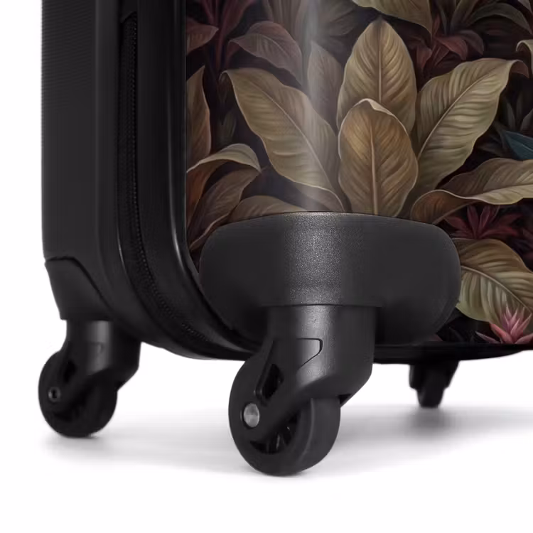 Koffer - Pflanzen – Tropisch – Dschungel – Dunkel – Natur - Planten - Tropisch - Jungle - Donker - Natuur NBS - Handbagage koffer - Vrouwen middel