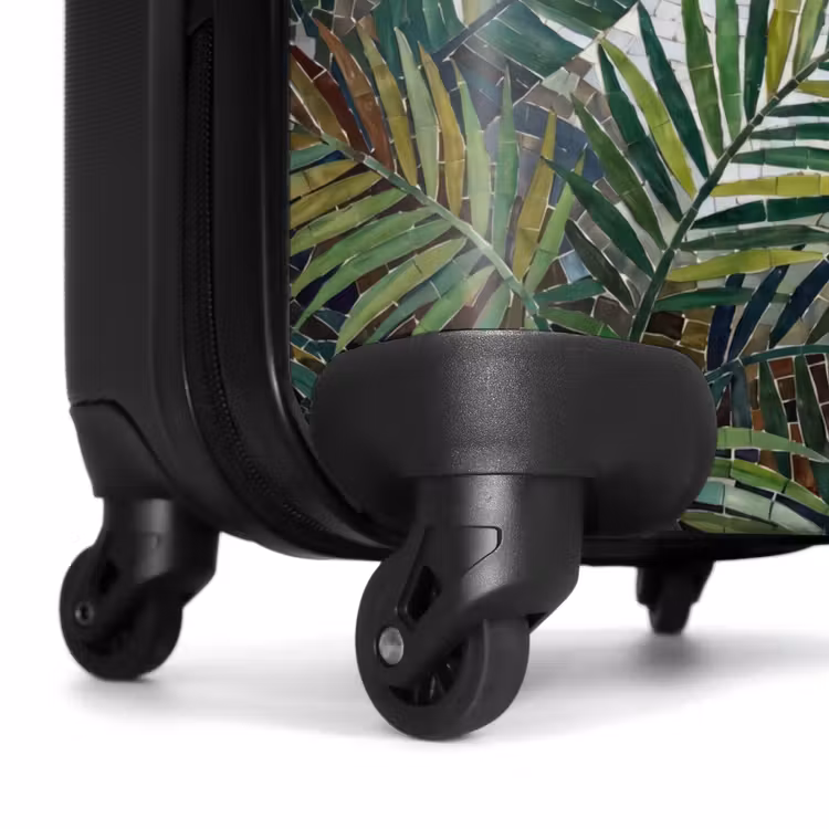 Koffer - Pflanzen – Tropisch – Mosaik – Grün – Natur - Planten - Tropisch - Mozaïek - Groen - Natuur NBS - Handbagage koffer - Volwassenen Unisex middel