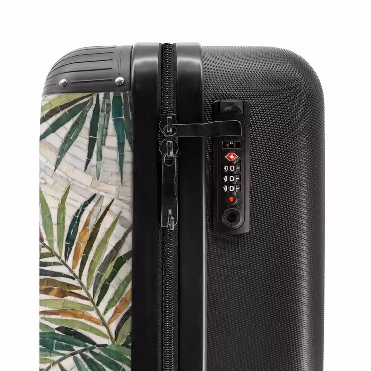 Koffer - Pflanzen – Tropisch – Mosaik – Natur – Grün - Planten - Tropisch - Mozaïek - Natuur - Groen NBS - Handbagage koffer - Volwassenen Unisex middel