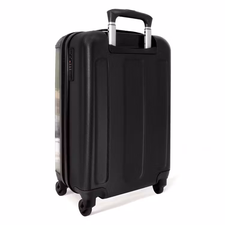 Penseelstreken - Abstract - Aardetinten NBS - Handbagage koffer - Volwassenen Unisex middel -achterkant