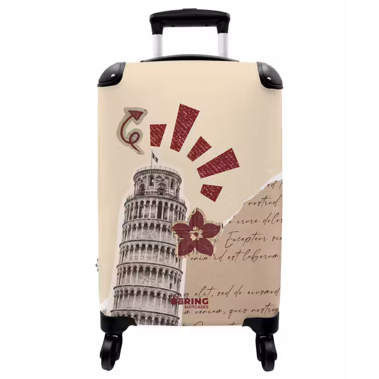 Koffer - Pisa – Rot – Papier - Pisa - Rood - Papier NBS - Handbagage koffer - Vrouwen middel