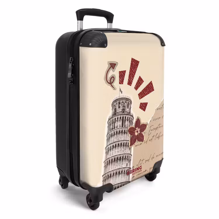 Koffer - Pisa – Rot – Papier - Pisa - Rood - Papier NBS - Handbagage koffer - Vrouwen middel