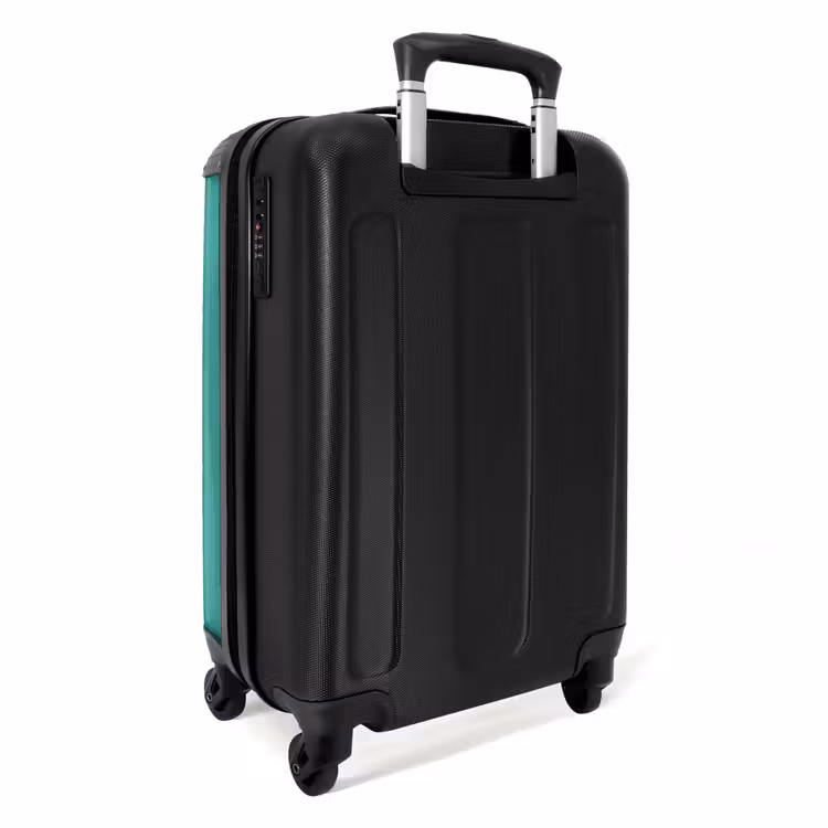 Pixel robot green NBS - Handbagage koffer - Unisex middel -achterkant