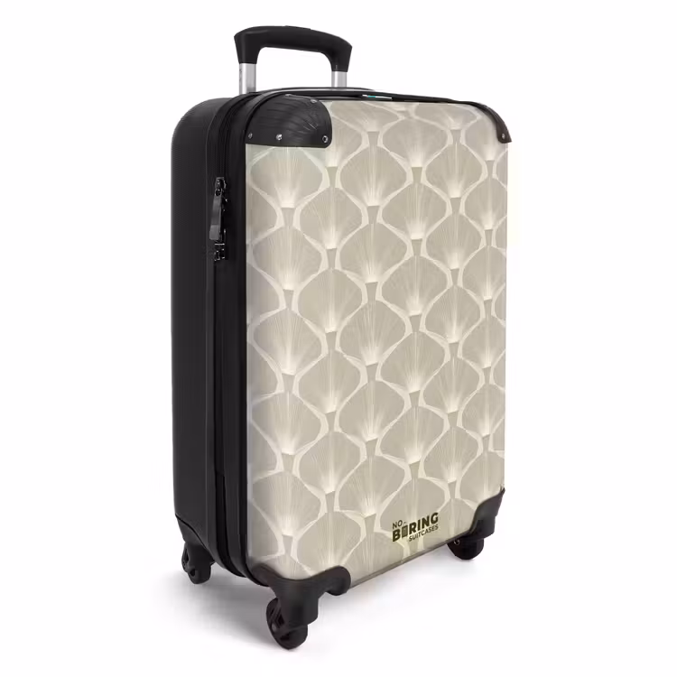 Paneel - Ginkgo - Zand NBS - Handbagage koffer - Volwassenen Unisex middel -productfoto_3d