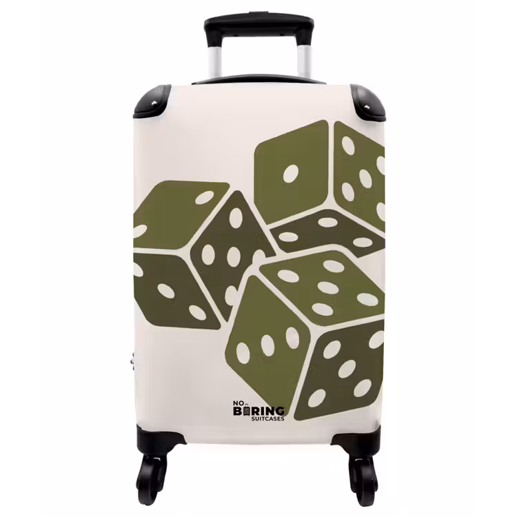 Koffer - Plattenspieler – Vinyl – Musik – Minimalistisch – Grün - Platenspeler - Vinyl - Muziek - Minimalistisch - Groen NBS - Handbagage koffer - Vrouwen middel