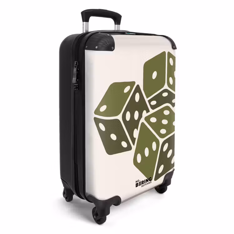 Koffer - Plattenspieler – Vinyl – Musik – Minimalistisch – Grün - Platenspeler - Vinyl - Muziek - Minimalistisch - Groen NBS - Handbagage koffer - Vrouwen middel