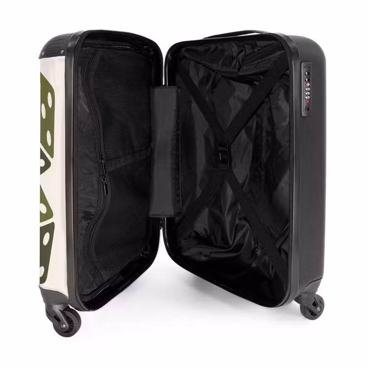 Koffer - Plattenspieler – Vinyl – Musik – Minimalistisch – Grün - Platenspeler - Vinyl - Muziek - Minimalistisch - Groen NBS - Handbagage koffer - Vrouwen middel