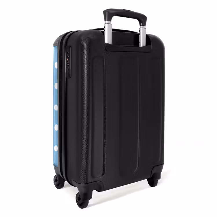 Koffer - Polka – Punkte – Blau - Polka - Dots - Blauw NBS - Handbagage koffer - Vrouwen middel