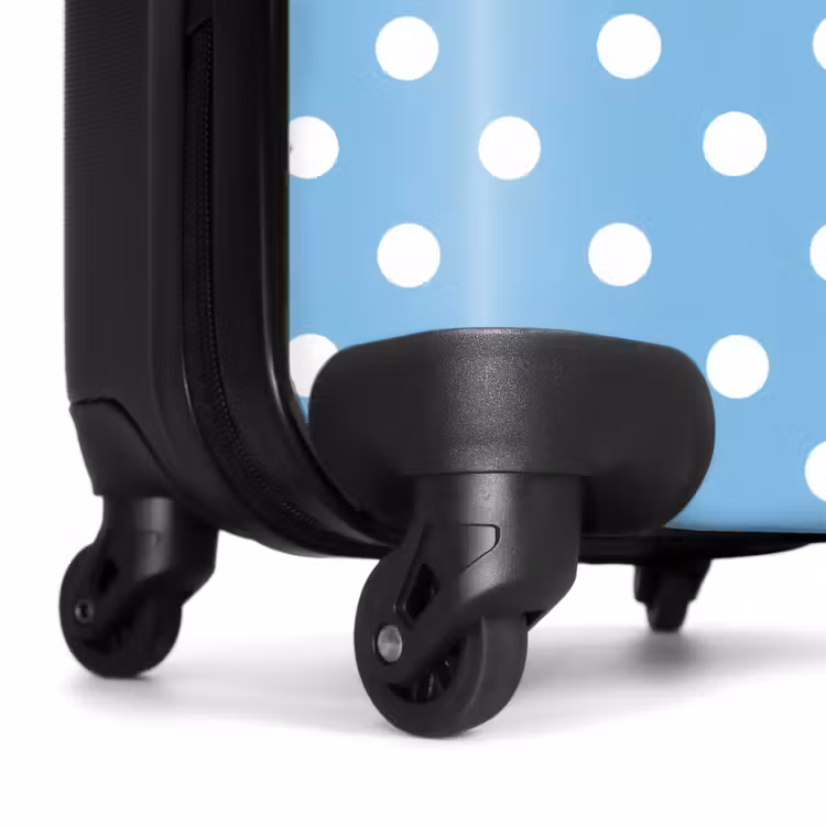 Koffer - Polka – Punkte – Blau - Polka - Dots - Blauw NBS - Handbagage koffer - Vrouwen middel