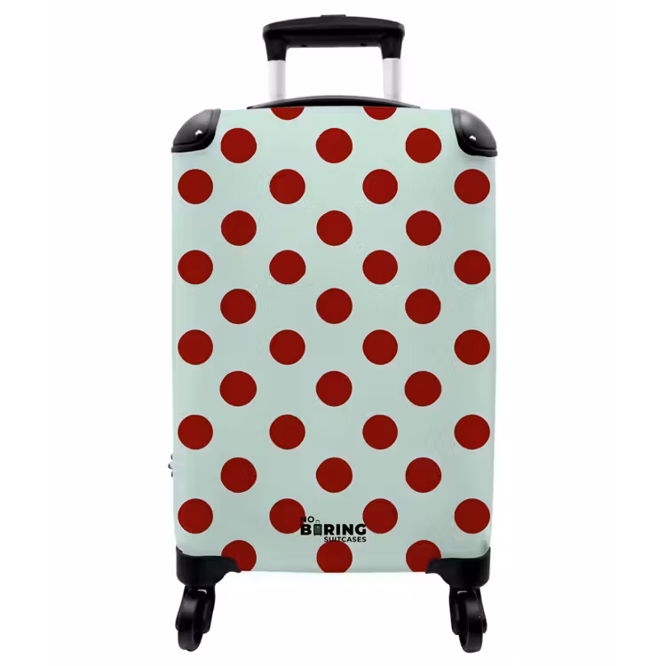 Koffer - Polka – Punkte – Rot - Polka - Dots - Rood NBS - Handbagage koffer - Vrouwen middel