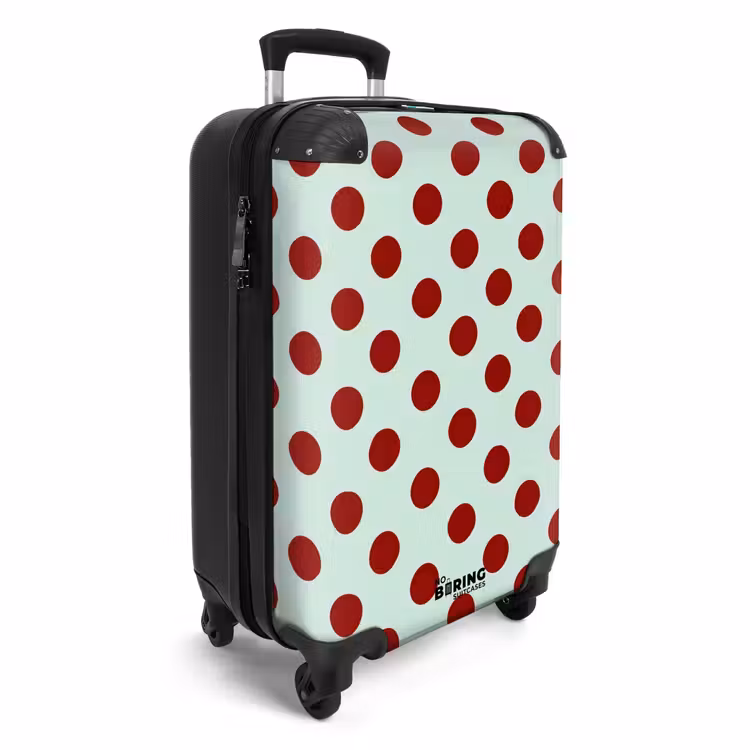 Koffer - Polka – Punkte – Rot - Polka - Dots - Rood NBS - Handbagage koffer - Vrouwen middel