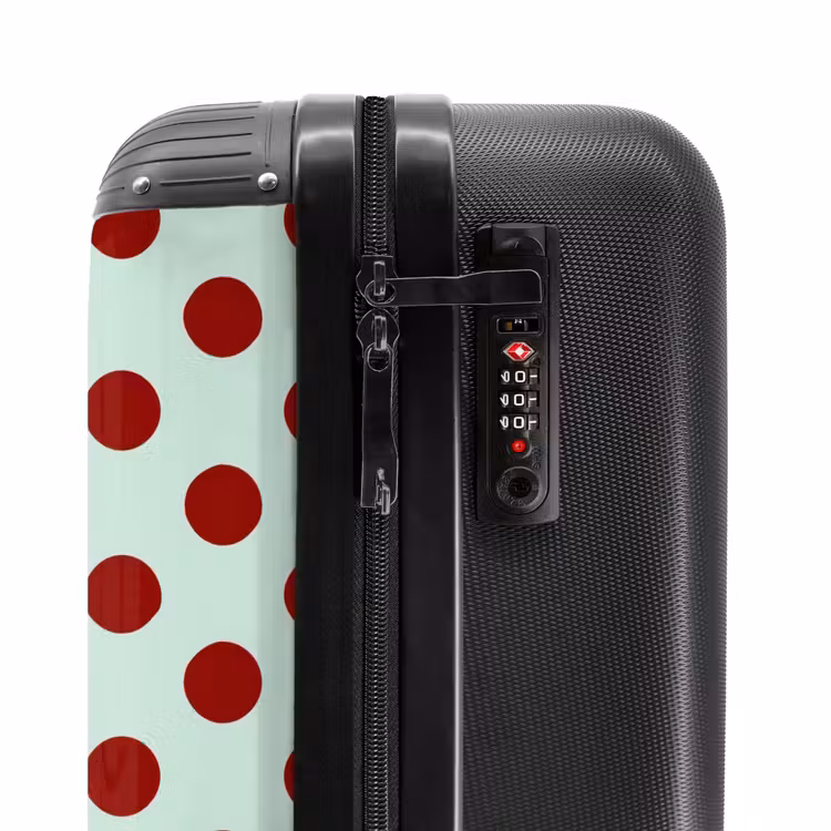 Koffer - Polka – Punkte – Rot - Polka - Dots - Rood NBS - Handbagage koffer - Vrouwen middel