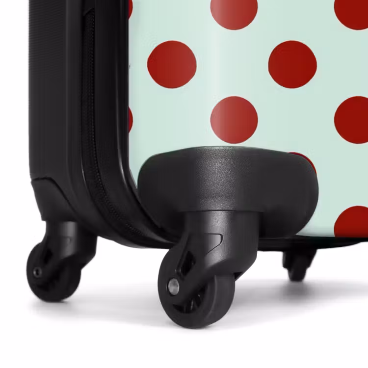 Koffer - Polka – Punkte – Rot - Polka - Dots - Rood NBS - Handbagage koffer - Vrouwen middel