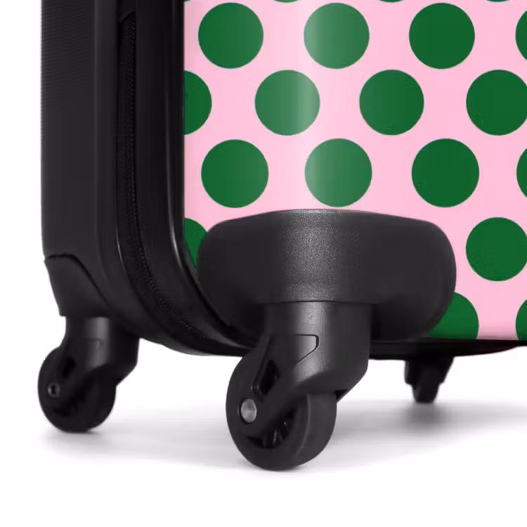 Koffer - Polkadots – Muster – Grün - Polkadots - Patroon - Groen NBS - Handbagage koffer - Vrouwen middel