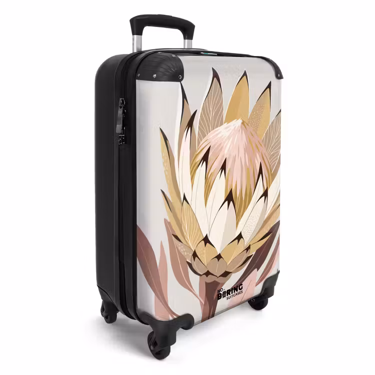 Koffer - Protea – Blume – Botanisch – Beige - Protea - Bloem - Botanisch - Beige NBS - Handbagage koffer - Vrouwen middel
